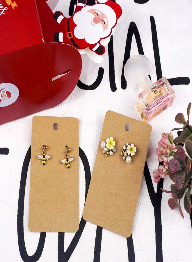 Festiko Kraft Earring Display Cards, 256 Pieces, Kraft Paper, 3.5 x 2 Inch, Jewellery Holder Tags for Studs & Small Accessories - Image 4